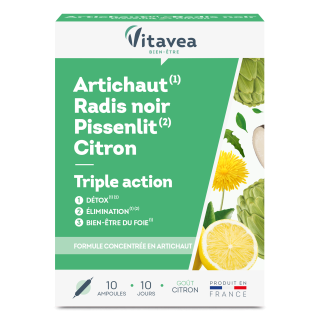 Vitavea Bien-Être anghinare, ridiche neagră, păpădie, lămâie, 10 fiole