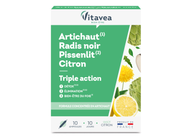 Vitavea Bien-Être anghinare, ridiche neagră, păpădie, lămâie, 10 fiole