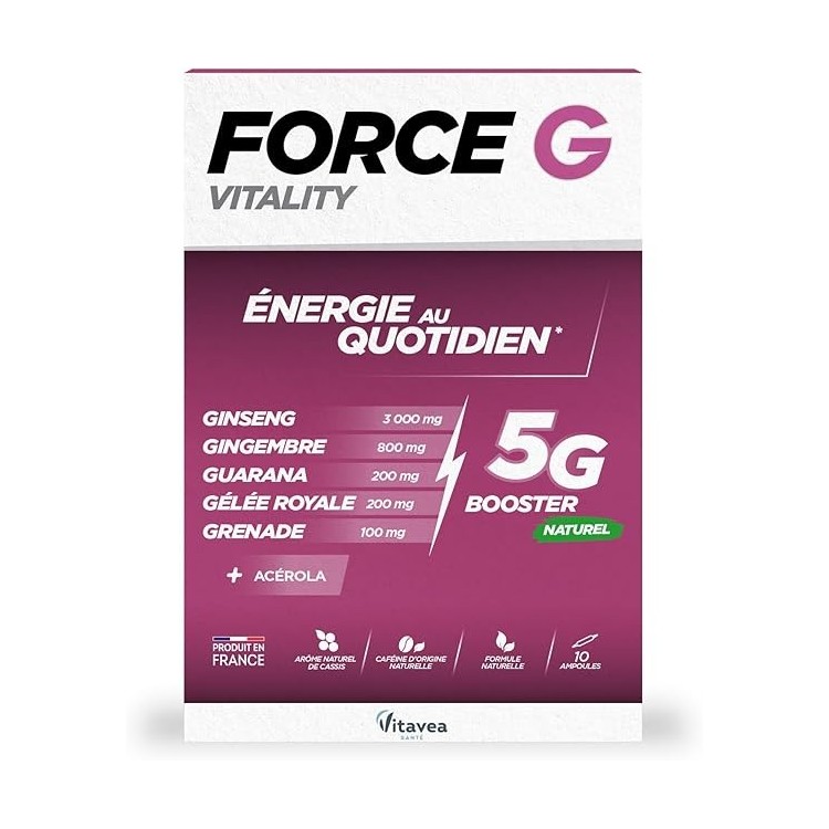Force G Vitality, energie zilnică, 10 fiole, 100 ml