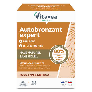 Vitavea Bien-Être Expert Bronzare, ten bronzat fără soare, 40 capsule