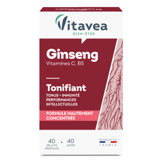 Vitavea Bien-Être Tonifiant Ginseng, Vitaminele C, B5, tonus, imunitate, 40 capsule