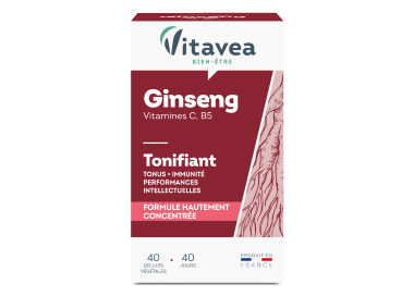 Vitavea Bien-Être Tonifiant Ginseng, Vitaminele C, B5, tonus, imunitate, 40 capsule