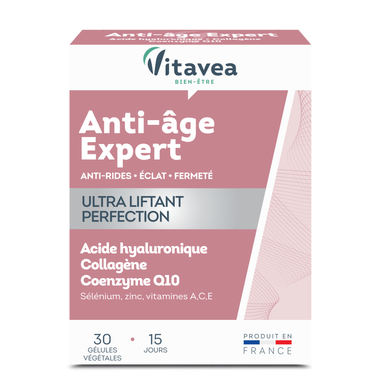Vitavea Bien-Être Anti – Âge Expert Acțiune completă: anti rid, strălucire, fermitate, ultra lifting, 30 capsule Vitavea Bien-Être Anti – Âge Expert Acțiune completă: anti rid, strălucire, fermitate, ultra lifting, 30 capsule