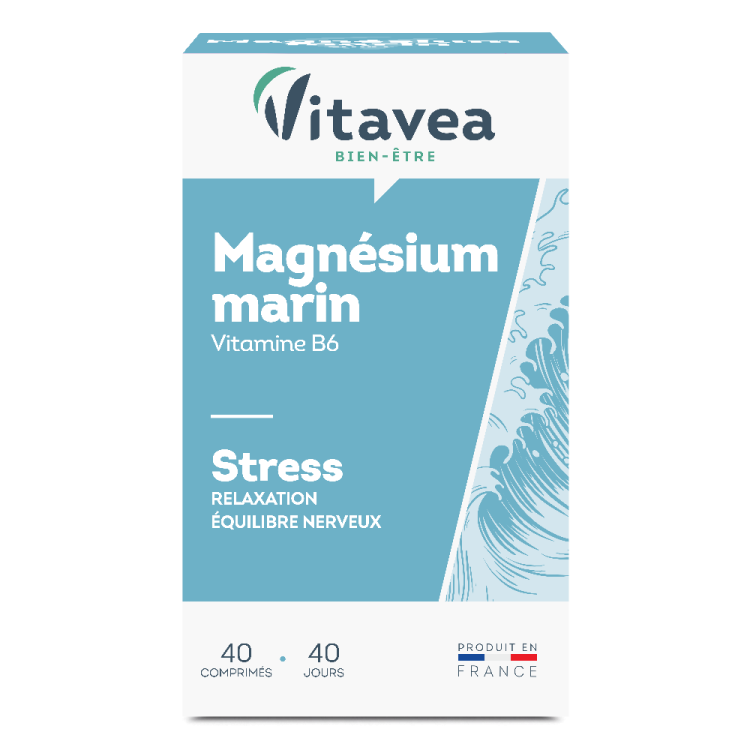 Vitavea Bien-Être Magnésium Marin, stres, relaxare, echilibru nervos, 40 tablete