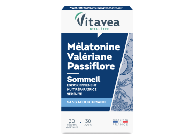 Vitavea Bien-Être Mélatonine Valériane Passiflore, somn, regenerare, serenitate, 30 capsule