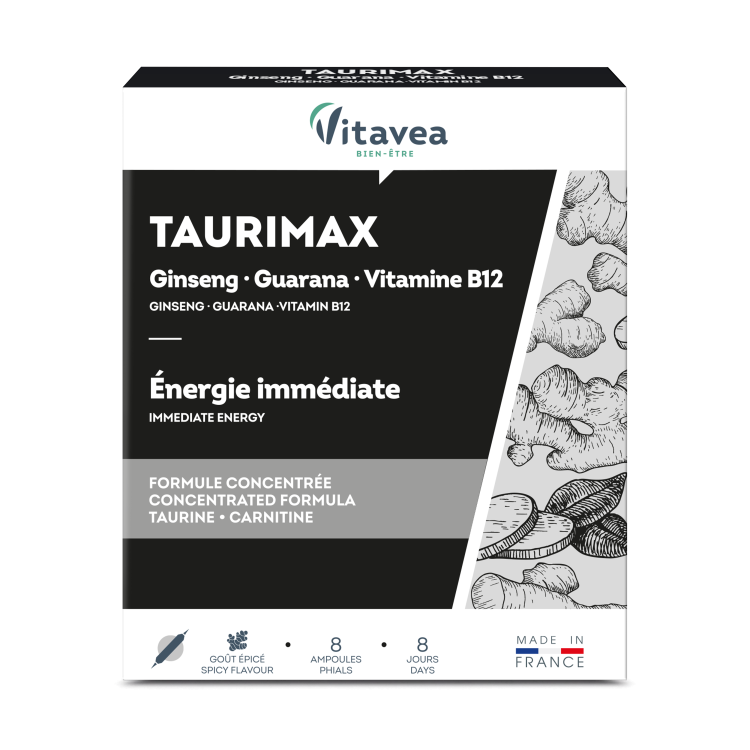 Vitavea Bien-Être Taurimax Énergie Immédiate, energie imediată 8 fiole Vitavea Bien-Être Taurimax Énergie Immédiate, energie imediată 8 fiole