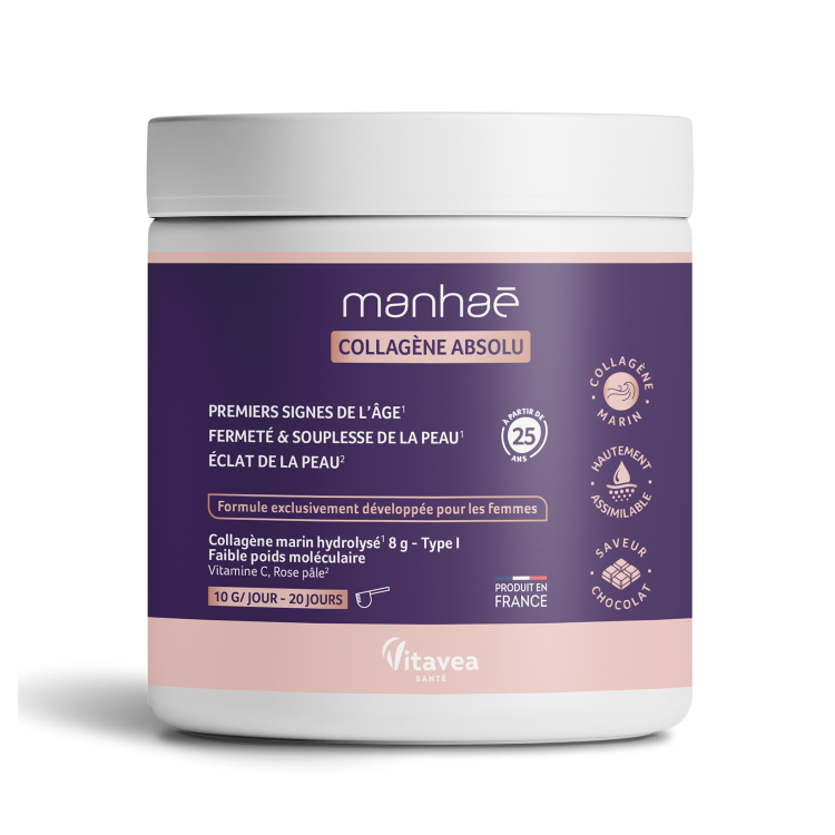 Manhaē Collagène Absolu, fermitatea și suplețea pielii, 10 g / zi, 20 zile