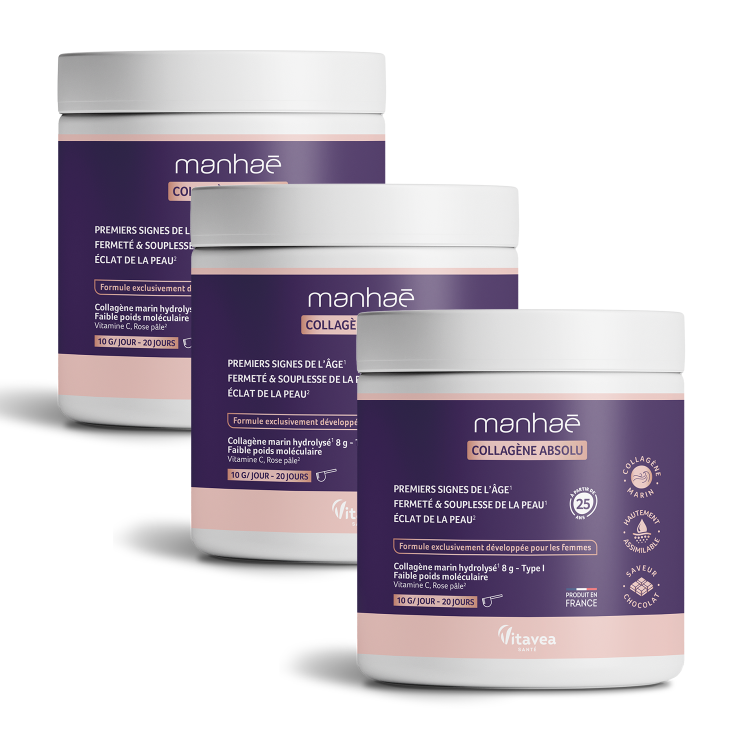 Manhaē Collagène Absolu, anti aging, 3 la preț de 2, pudră