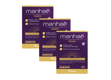 Manhaē Solaire, Solar, susține bronzarea, 3 la preț de 2, capsule
