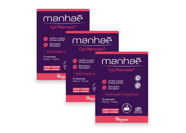 Manhaē Cys Mannose, confort urinar, 3 la preț de 2