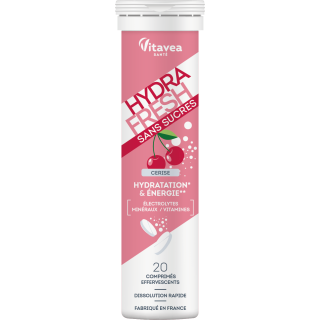 Hydrafresh cireșe. Hidratare, energie, 20 tablete efervescente