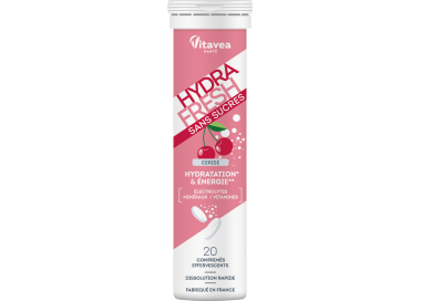 Hydrafresh cireșe. Hidratare, energie, 20 tablete efervescente