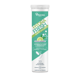 Hydrafresh lămâie, verbină. Hidratare, energie, 20 tablete efervescente