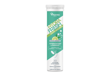 Hydrafresh lămâie, verbină. Hidratare, energie, 20 tablete efervescente